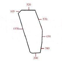 4038-4 - Cristal puerta izquierda Fiat - Imagen 1