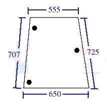 5182189 - Cristal ventana izquierdo Massey Ferguson TL90 - Imagen 1