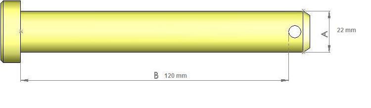 Bulón mecanizado de 22x120 - Bulones