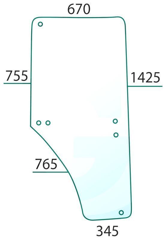 L169103- Cristal puerta derecha John Deere - Imagen 1