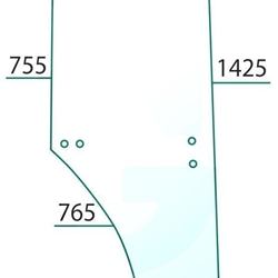 L169103- Cristal puerta derecha John Deere - Imagen 1