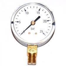 Manómetro vertical de glicerina medidor de presión de aceite de 0-25 bares - Imagen 2