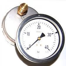 Manómetro vertical de glicerina medidor de presión de aceite de 0-40 bares - Imagen 1