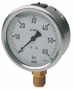 Manómetro vertical de glicerina medidor de presión de aceite de 0-60 bares - Imagen 2